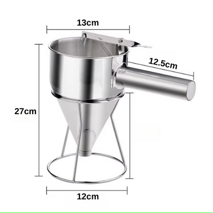 Dispensador De Masa De Acero Inoxidable Con Mango Y Soporte