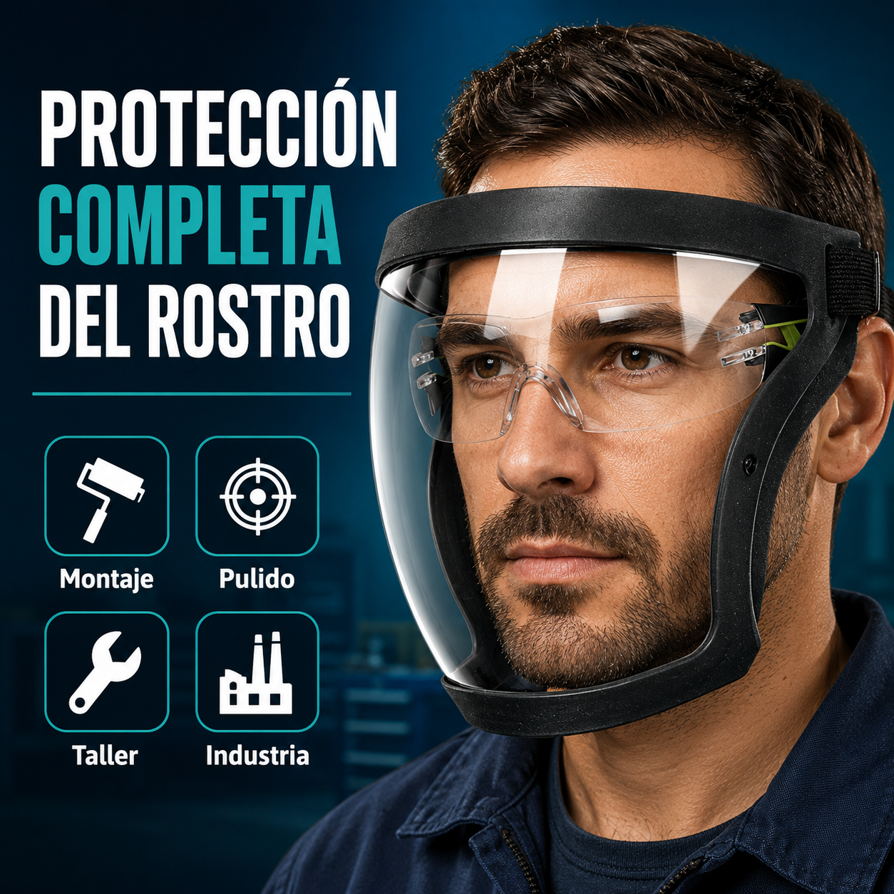 La Visera Protege El Rostro Del Polvo Fino Y De La Niebla