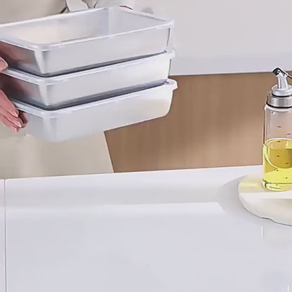 Recipiente Multiusos De Acero Inoxidable 304 Con Tapa De Silicona: Ultraligero, Seguro y Conserva-Nutrientes