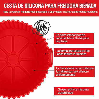 Bandeja de Silicona Inteligente y Multifuncional – Antiadherente, Resistente al Calor, Compatible con Todo Tipo de Equipos