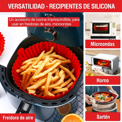 Bandeja de Silicona Inteligente y Multifuncional – Antiadherente, Resistente al Calor, Compatible con Todo Tipo de Equipos