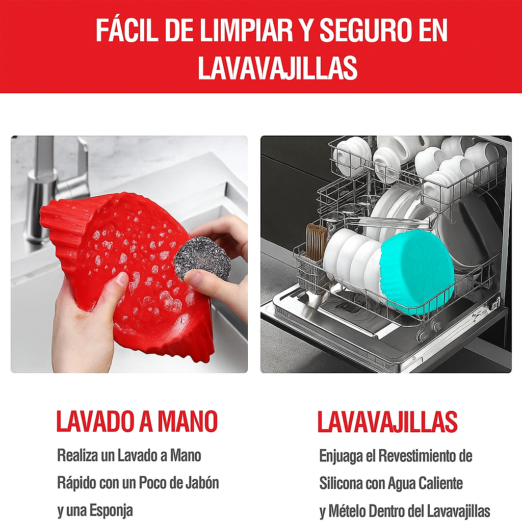 Bandeja de Silicona Inteligente y Multifuncional – Antiadherente, Resistente al Calor, Compatible con Todo Tipo de Equipos