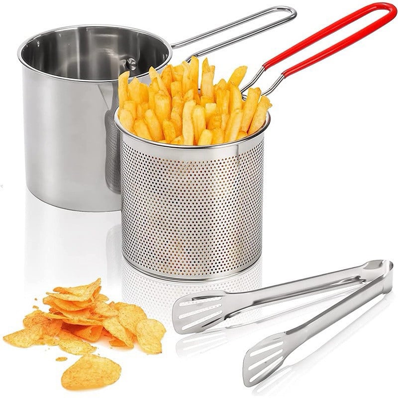 [🎁 OFERTA ESPECIAL] Sartén Multifuncional De Acero Inoxidable 304, Sartén Con Filtro Para Ahorrar Aceite