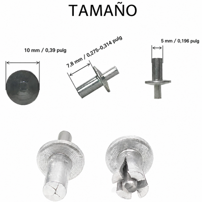 Remache de Impacto sin Remachadora — Fijación Rápida Solo con Martillo | Kit de 50 Unidades