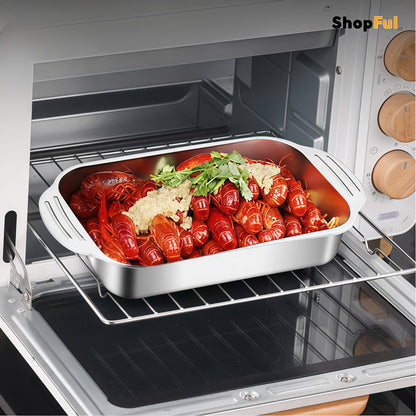 Bandeja De Cocina De Acero Inoxidable SUS304 Para Ollas Calientes, Pescado Al Vapor, Hornear Y Almacenar Alimentos.