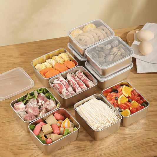 Caja de acero inoxidable 304 para alimentos – Compacta, hermética y duradera (13×10×5 cm)
